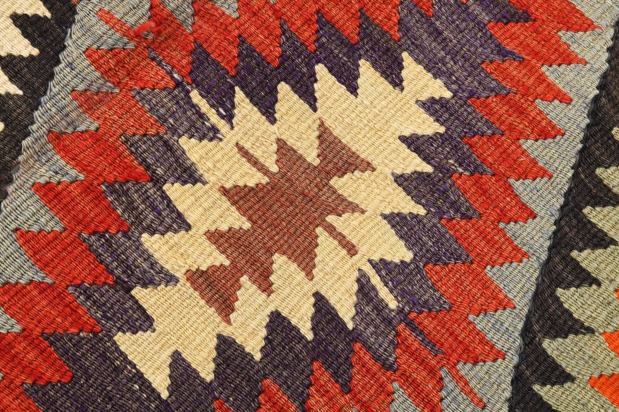6x8 Multicolor Geometric Style Anatolian Vintage Rug, 164x233Cm