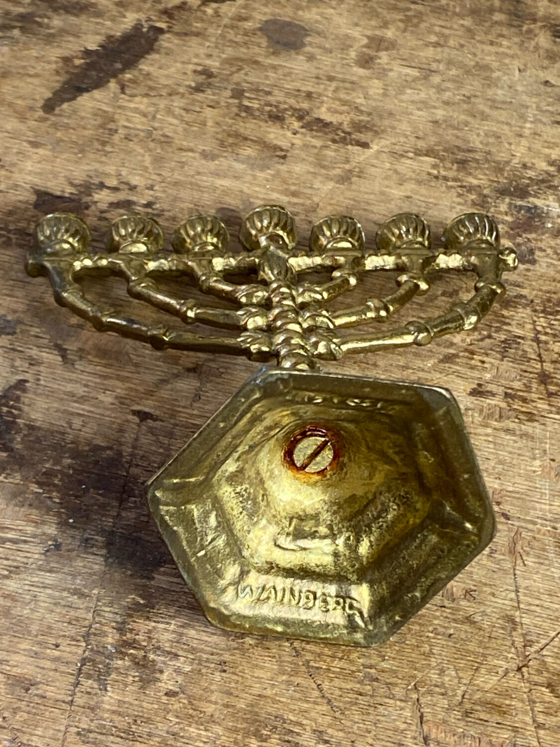 Candle holder, seven-branched menorah, Wainberg