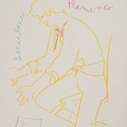 Jean Cocteau : Lettre de Barcelone, lithographie originale signée