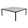 Mid Century Minimalistic Steel and Travertine Coffee Table, 1960s