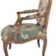 Fauteuil cabriolet d'époque Louis XV estampillé MDLP de Martin Delaporte