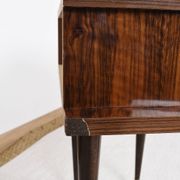Vintage bedside table from the 50s in lacquered wood and mahogany.