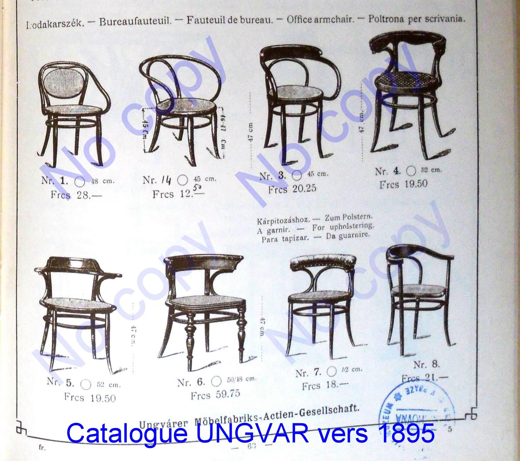 Wooden-curved office chair by Ungvar1900