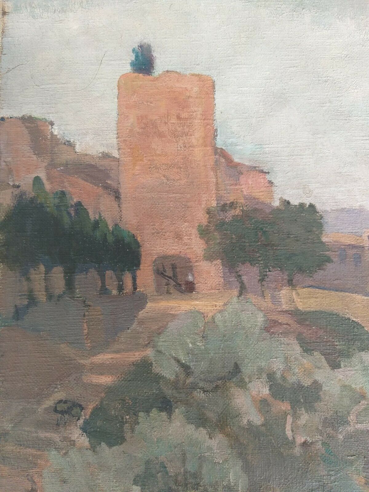 Huile sur toile par Guillot Rafaillac paysage du sud 1930