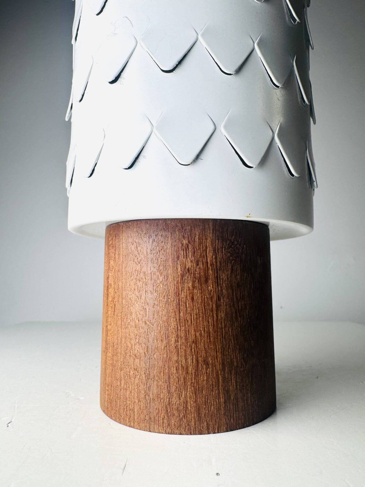 Teak And Perforated Metal Table Lamp By Hans-Agne Jakobsson For Asea, Sweden 1960S