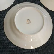 6 antique deep plates in porcelain