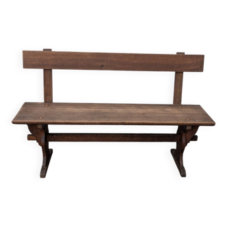Banc en chêne avec dossier