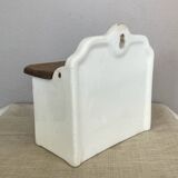 Earthenware salt cellar with rose decoration, made in Czechoslovakia, early 20th century