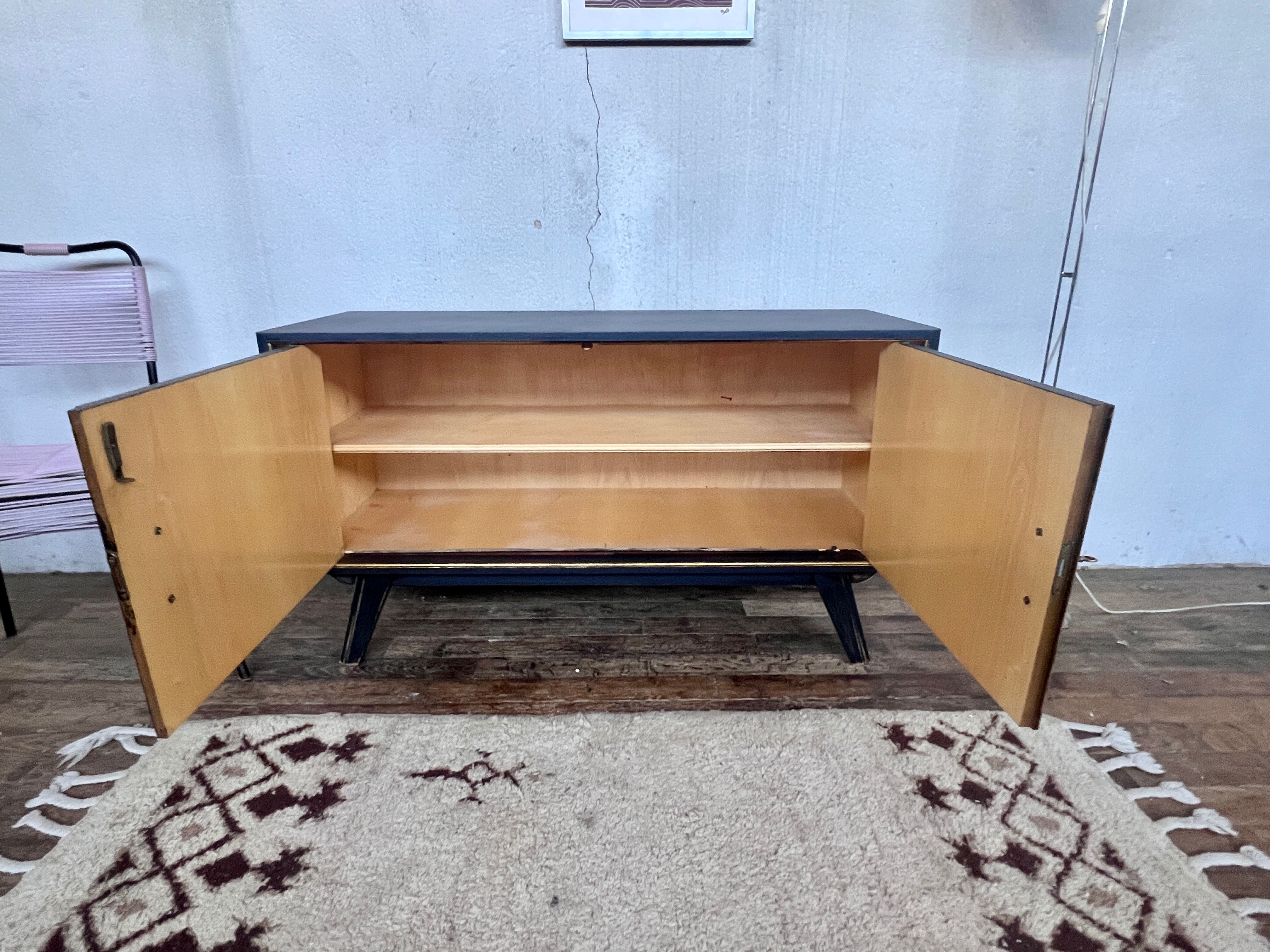 Enfilade meuble tv vintage pieds compas