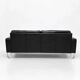 3-seater sofa W.H. Gispen for Dutch Originals, black leather and chrome