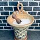 Wall-mounted or laying kitchen pot