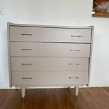 Chest of drawers painted in taupe, 1950