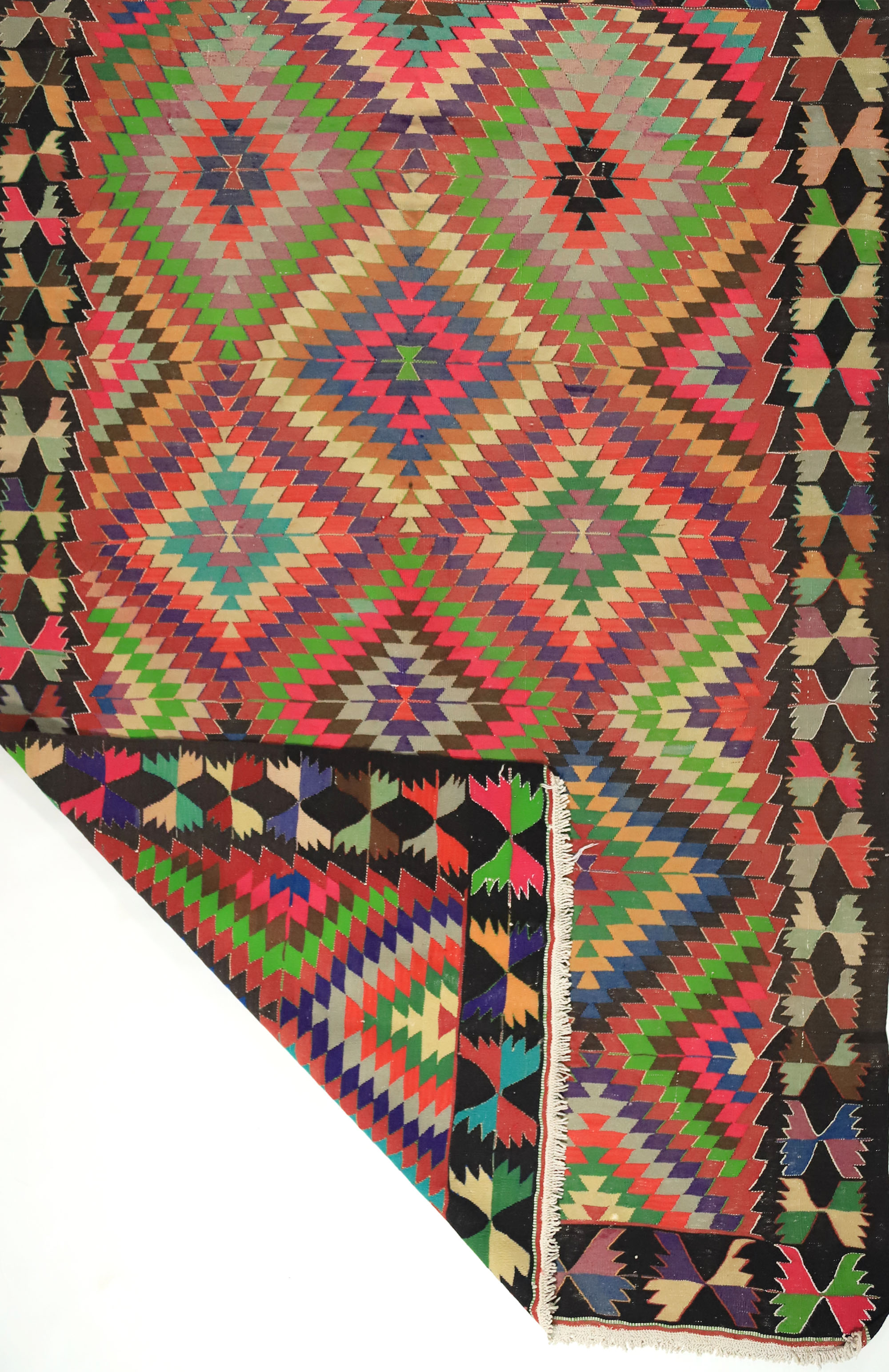 Anatolian handmade kilim rug 292 cm x 182 cm