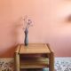 Vintage bedside table in elm