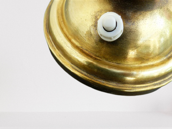 Pink clichy glass bedside lamp