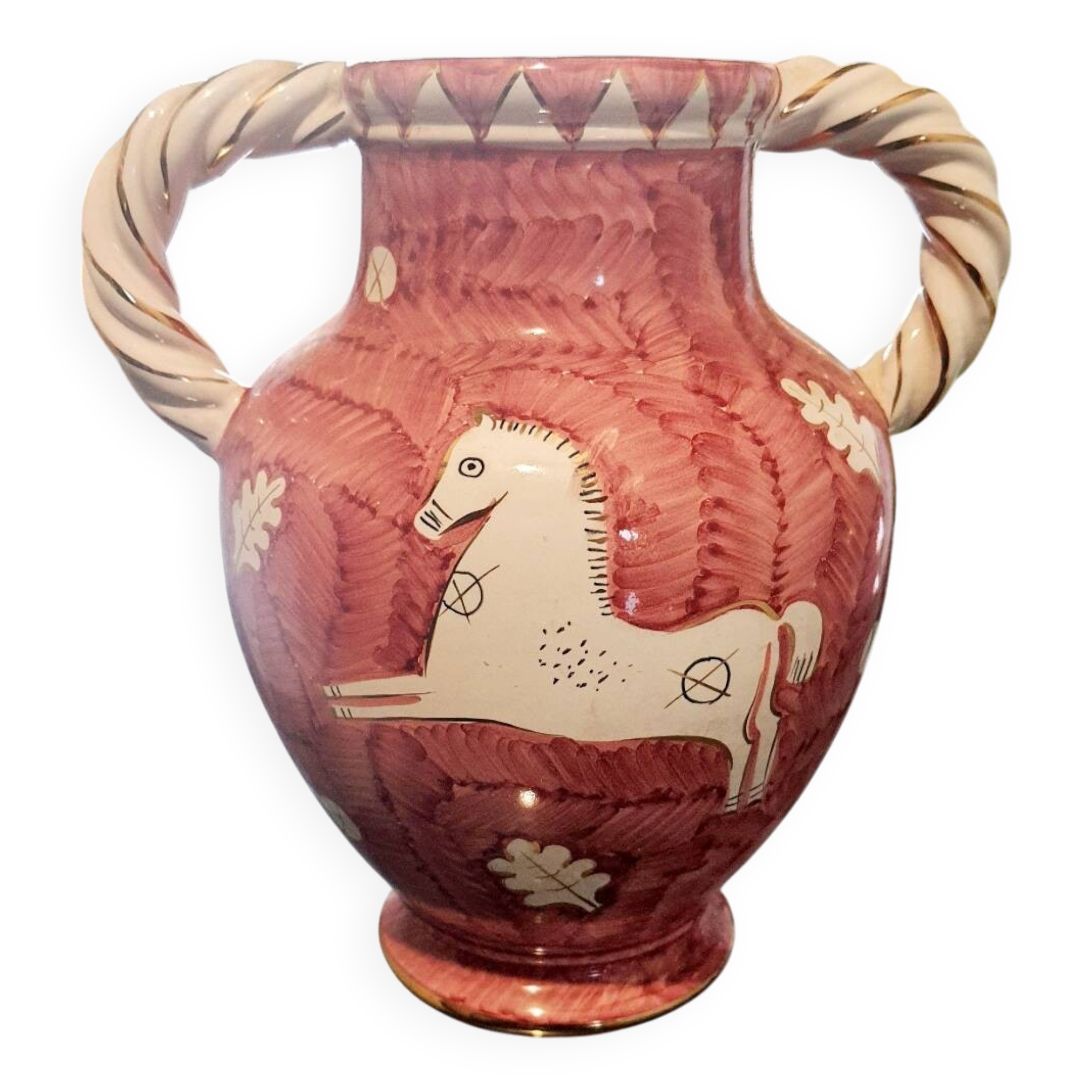 Vintage Italian ceramic handcrafted vase