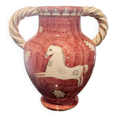 Vase italien artisanale en céramique vintage