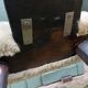Tripod chair/stool in wood and goatskin