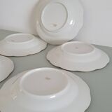 Set of 5 Limoges enameled porcelain plates
