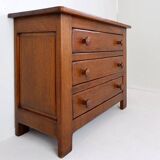 Brutalist Massive Oak chest of drawers - 1960s