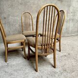 Series Set of 4 Baumann Eden Vintage chairs with fabric seat