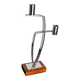 Candlestick in stainless steel and rosewood, 2 flames, Denmark, 1970s