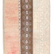 2x6 Turkish Short Brown Handmade Vintage Runner Rug, 64x174Cm
