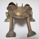 Sculptural frog brass vintage African art