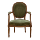 Set of 1 Louis XVI armchair in green wood.