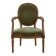 Set of 1 Louis XVI armchair in green wood.