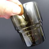 Set of 6 smoked glasses of the brand vereco - around 1970