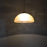 1970s Glass Pendant Light , Italy