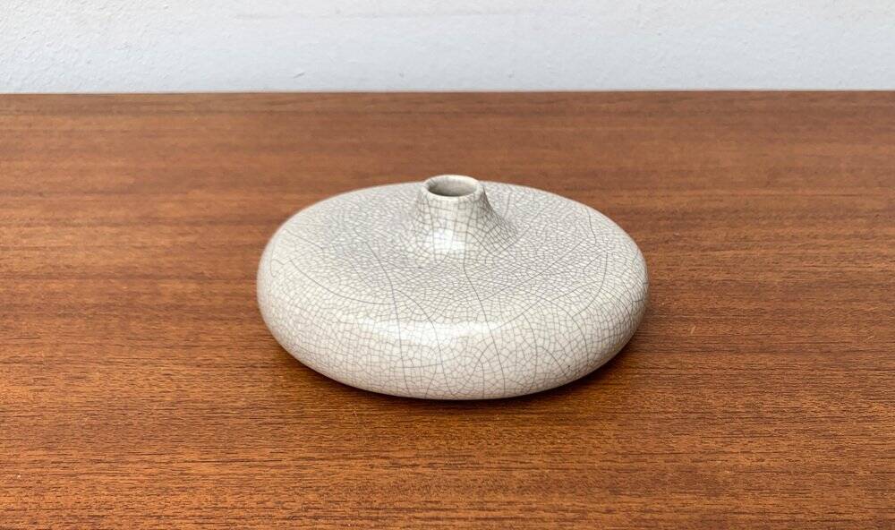 Postmodern minimalist ceramic vase in an organic shape by Asa Selection, 1980s.