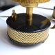 Paire de lampes métal perforé style Mategot années 50