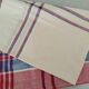 Square cotton tablecloth vintage red and blue checks and stripes