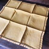 8 antique monogrammed napkins CG - 38x38 cm - Cotton