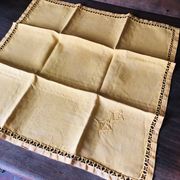 8 serviettes anciennes monogrammées CG - 38x38 cm - Coton