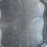 Large chiseled metal top vintage floral pattern