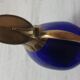 Glass and brass decanter