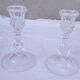 Pair of crystal candlesticks