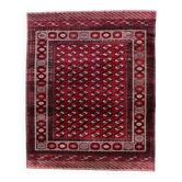 Antique Turkmen Tekke main carpet, 302x245 cm Turkoman Bokhara red black 2504