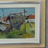 John Börén ( 1903-1983 ), Swedish Modern Painting, 1960s, Oil on Panel, Framed