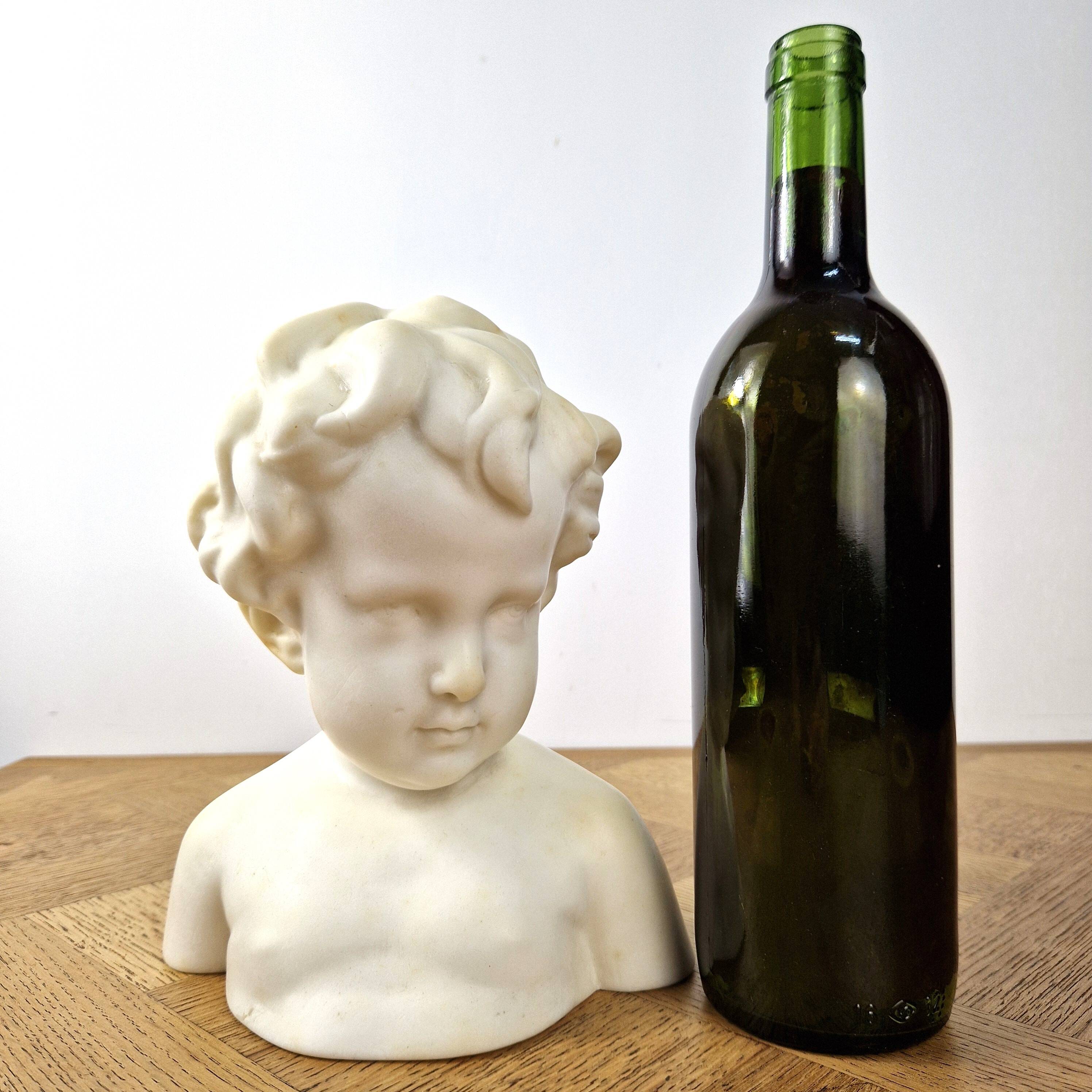 Vintage wax child statue - sculpture
