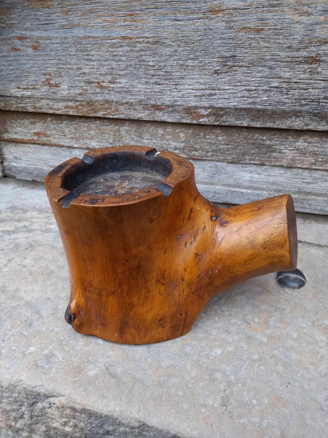Vintage wooden ashtray