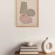 Painting on paper - abstract illustration "pebbles" signed eawy