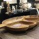 Acacia wood leaf serving dish