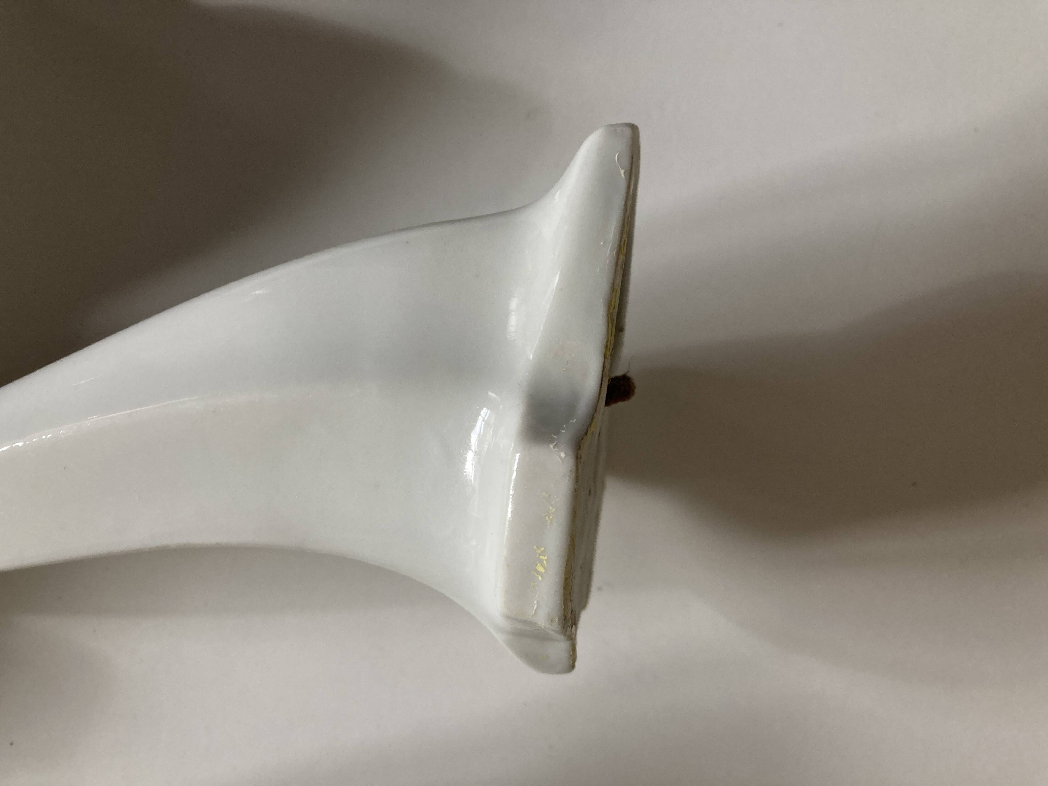 Pair of porcelain wall lights 1950 bathroom