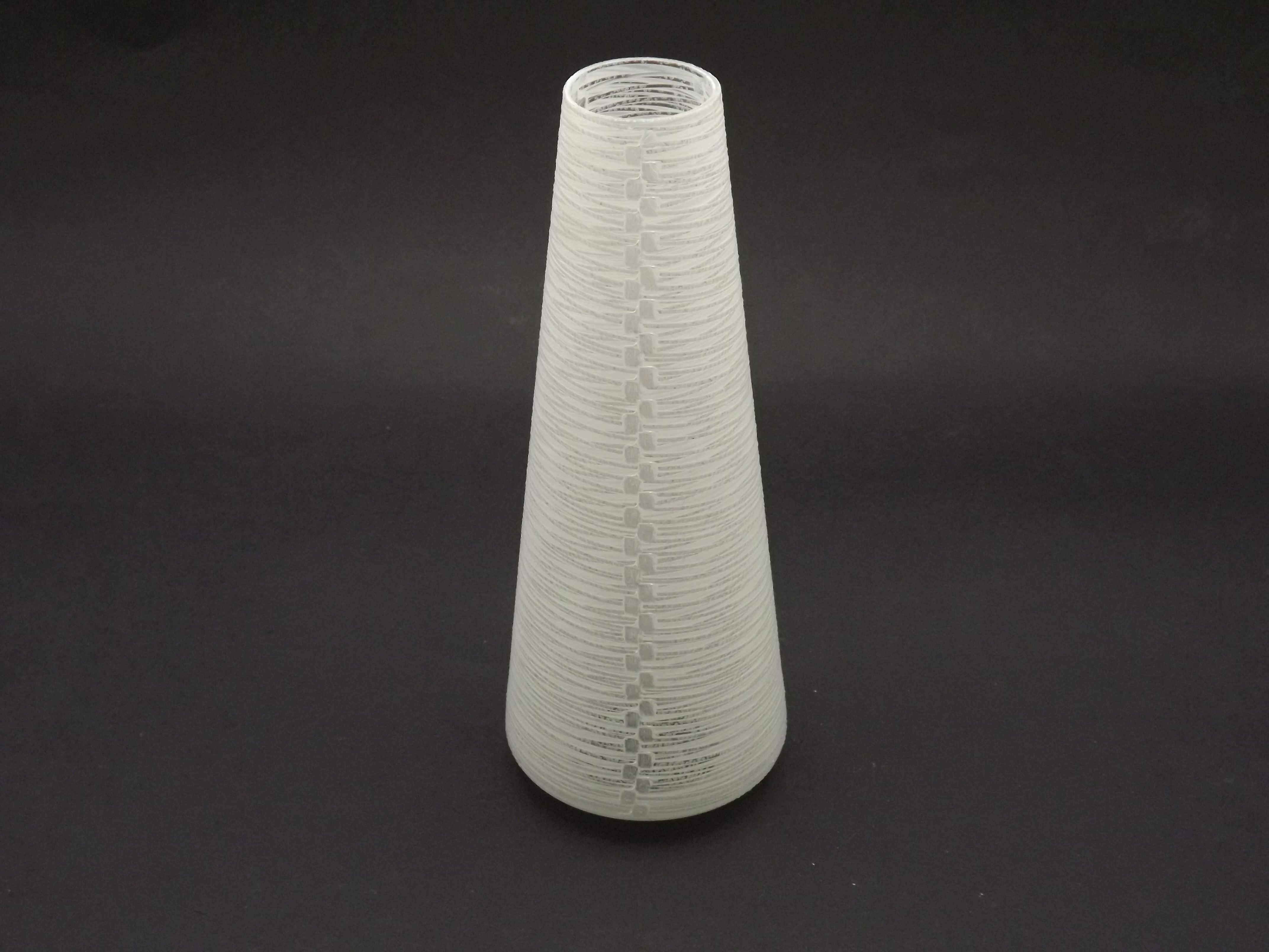 French vintage retro white opaque patterned glass replacement shade