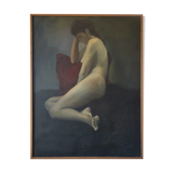 Nude woman painting