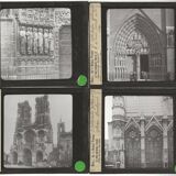 Notre-Dame de Paris, France, photos plaques de verre, lot 10 positifs 8,5x10 cm